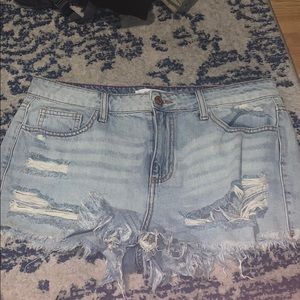 Ripped Jean Shorts